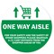 Signmission One Way Aisle For Your Saftety Non-Slip Floor Graphic, 16" x 16", FD-X-16-99981 FD-X-16-99981 - alternate 1